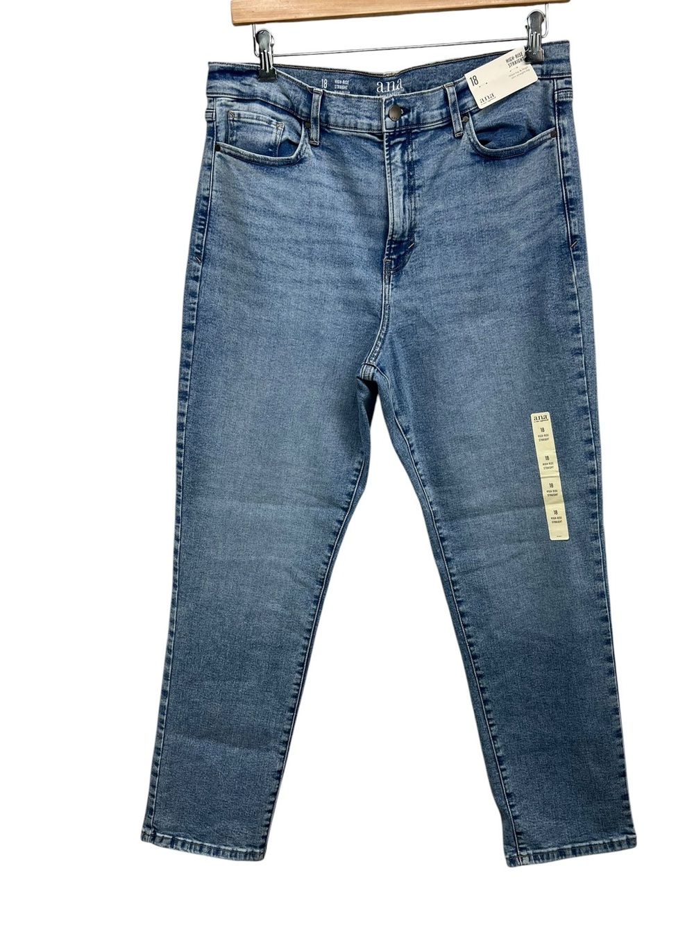 a.n.a. High Rise Straight Jeans Womens 18 New
